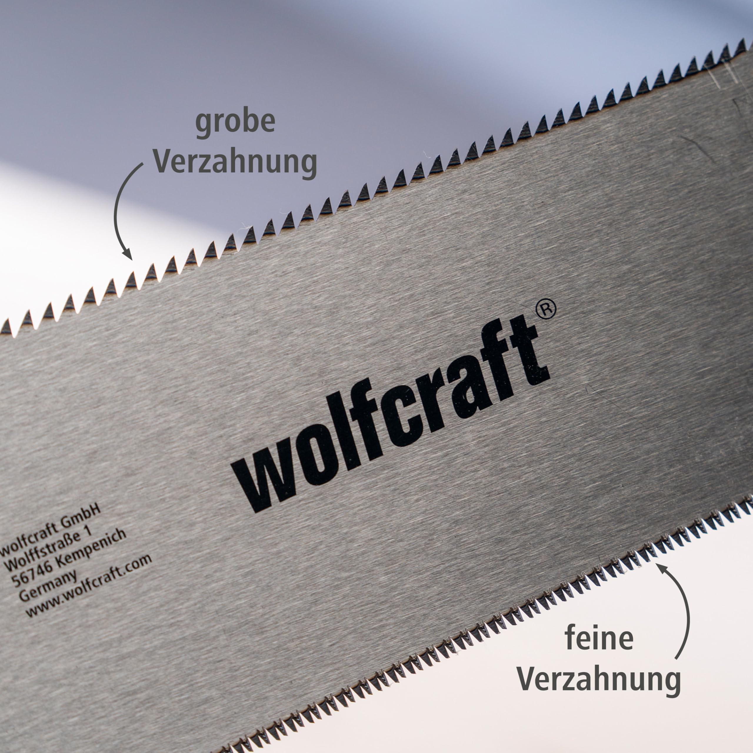 wolfcraft Japansäge - Beidseitig verzahnte Ryoba Handsäge I Ideal für die Bearbeitung von Holz und Kunststoff sowie für Fußleisten I 240 mm Sägeblatt - Zugsäge - 6951000 4