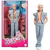 Barbie The Movie Collectible Ken Doll Wearing All-Denim Matching Set with Original Ken Signature Underwear