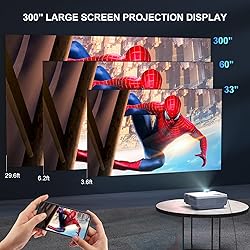 Projector with WiFi and Bluetooth, FUDONI Upgrade