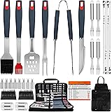 EUHOME Grill Accessories BBQ Tools - 31 PCS Grill Set Heavy Duty Stainless Steel Utensils for Smoker, Camping, Kitchen, Barbe