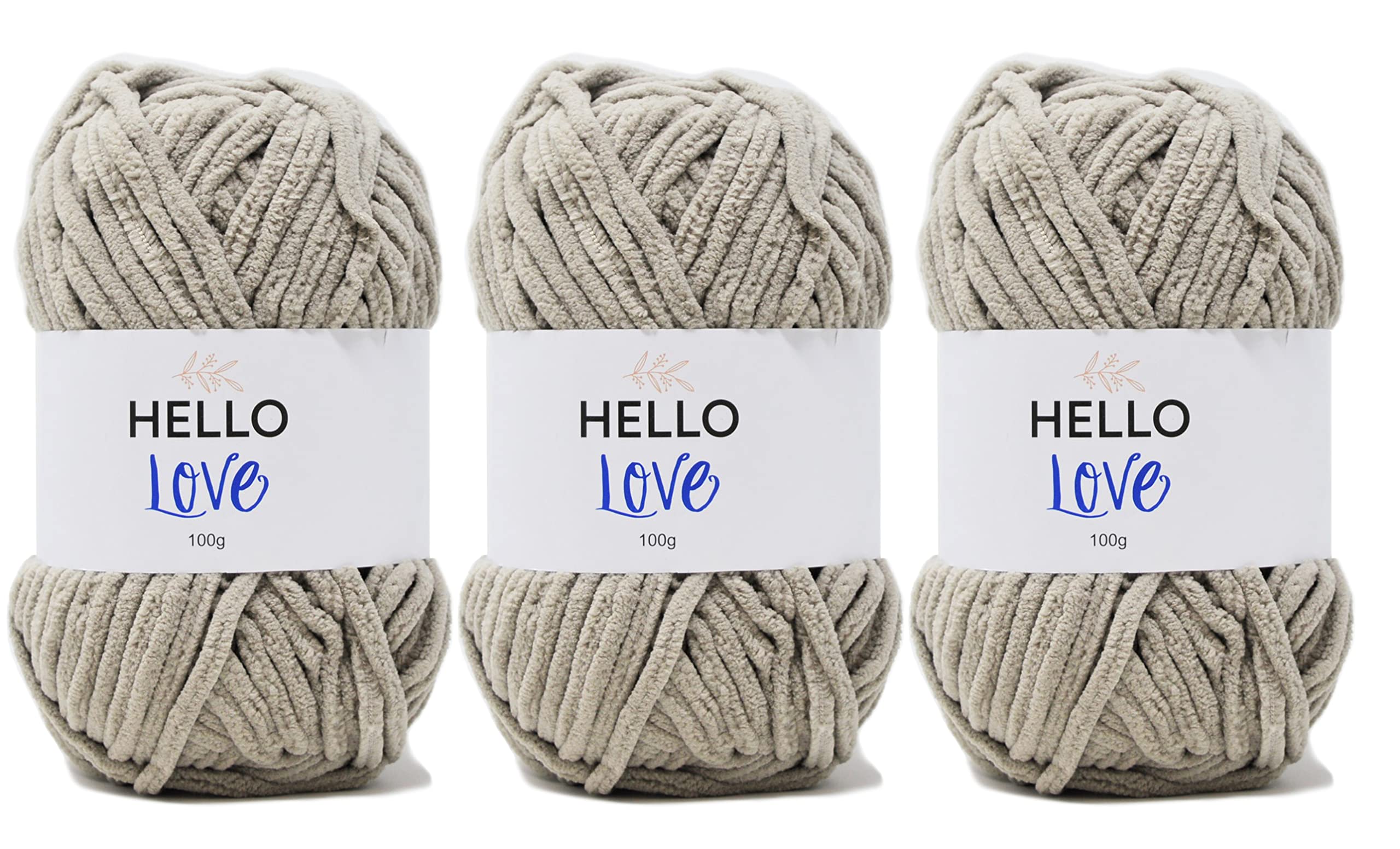 Hello Love - Baby Blanket Yarn 300g - Misty Grey (Pack of 3)