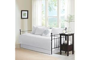 Madison Park Cotton Daybed Cover Set-Double Sided Quilting Classic Cottage Design All Season Bedding with Bedskirt, Matching 