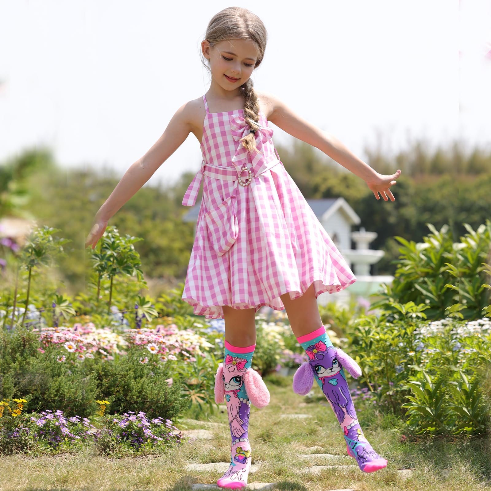 Crazy socks for kids Cute girl socks girls wacky Funky Stretch Mid to High Novelty Socks