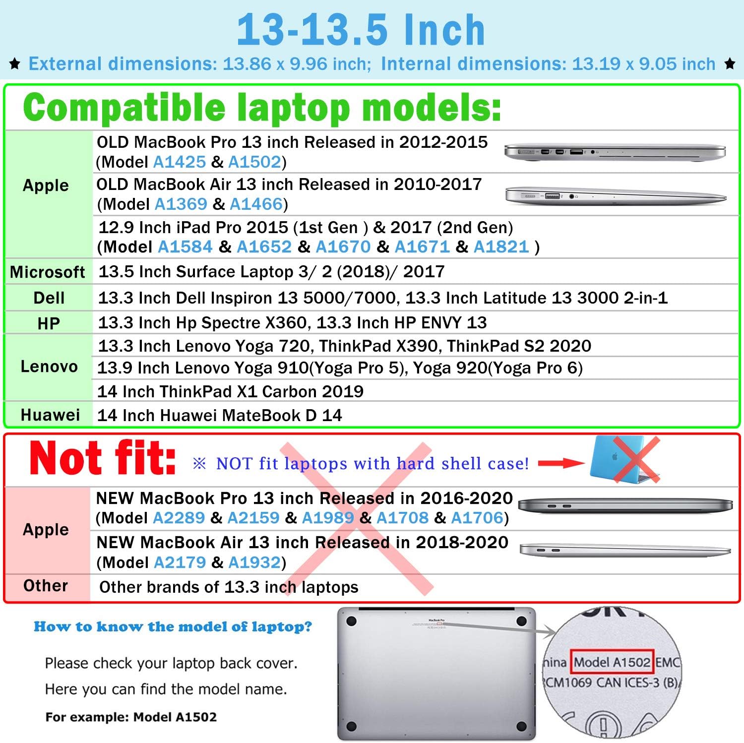 HYZUO 13.3-14 Inch Laptop Sleeve Case with Stand Feature for MacBook Pro 14 M5/M4/M3/M2/M1 2026-2021, MacBook Pro/Air 13.3 - Image 3