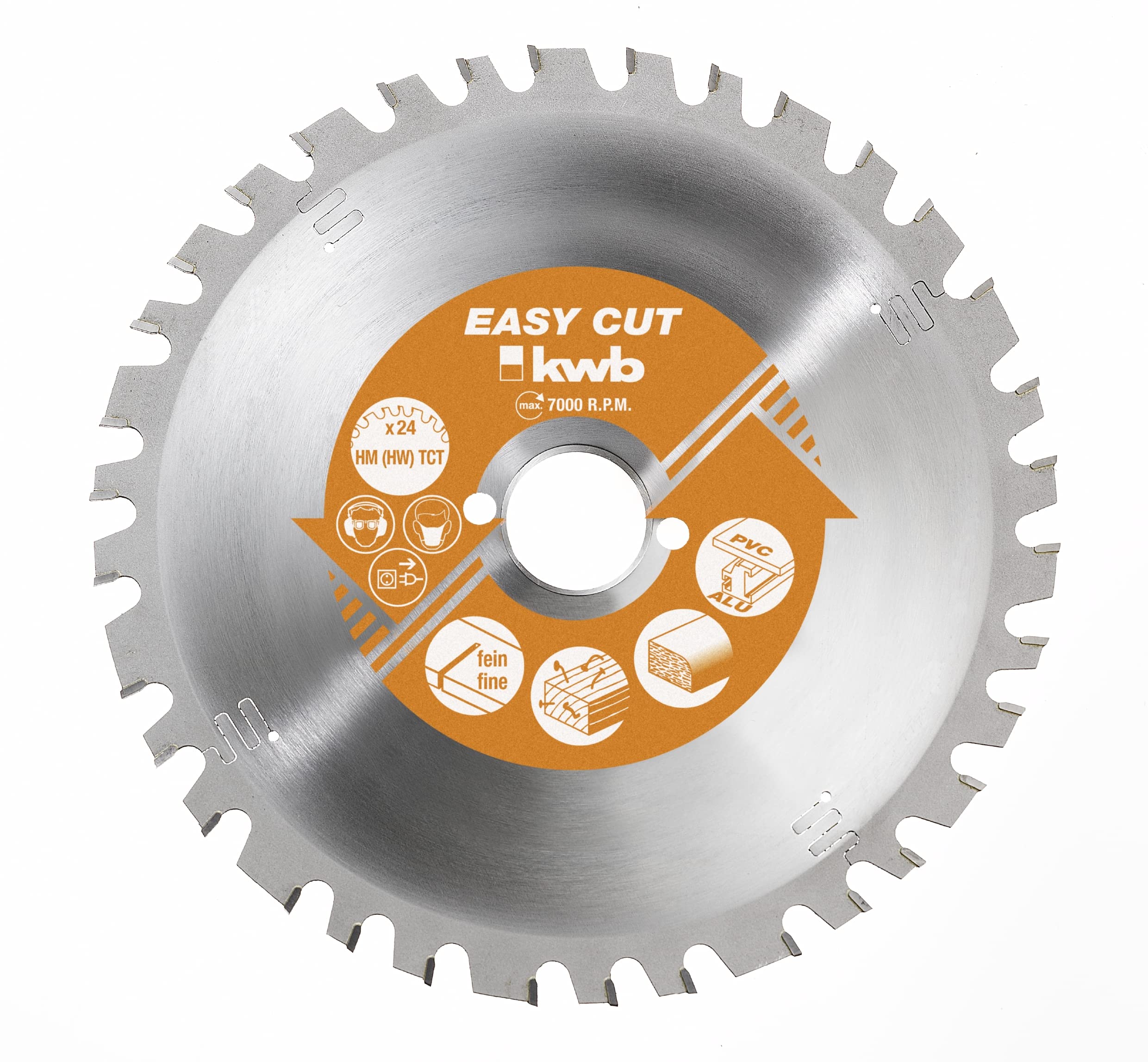 kwb 350mm Circular Saw Blade, Made in Germany, Carbide-Tipped, Nail-Proof, for Wood with Metal Residues