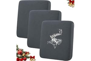 hyha Waterproof Couch Cushion Covers for Pets, Non Slip Sofa Seat Cover for Dogs Washable, Soft Thick Stretch Jacquard Fabric, Sofa Slipcovers with Elastic Bottom (3 Pieces, Grey)