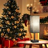 Aooshine Bedside Lamp USB C+A Ports 3 Color Modes Pull Chain Black Shade view 7