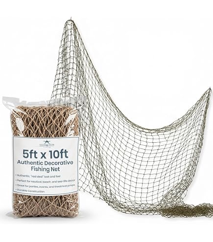 amazon authentic fish net Tan/Grey Netting 5' x 10' : Sports & Outdoors Size:Lunker XL - Clear - 22