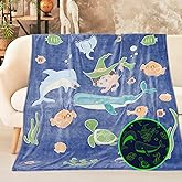 Gitrat Fleece Blanket Throw Blue Toddler Boy Blankets Soft Plush Throw Blankets for Kids 50"x60"