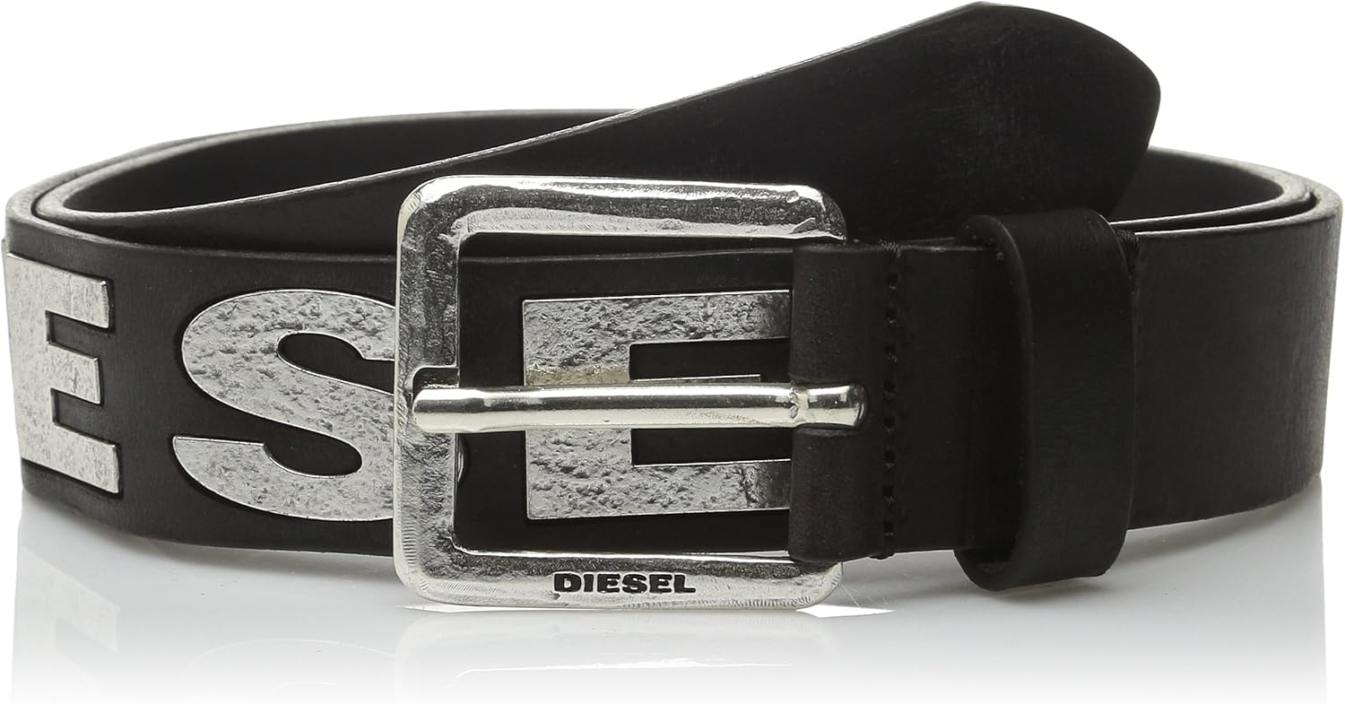 Diesel Men's BBold Belt, Black, 75 Fashion