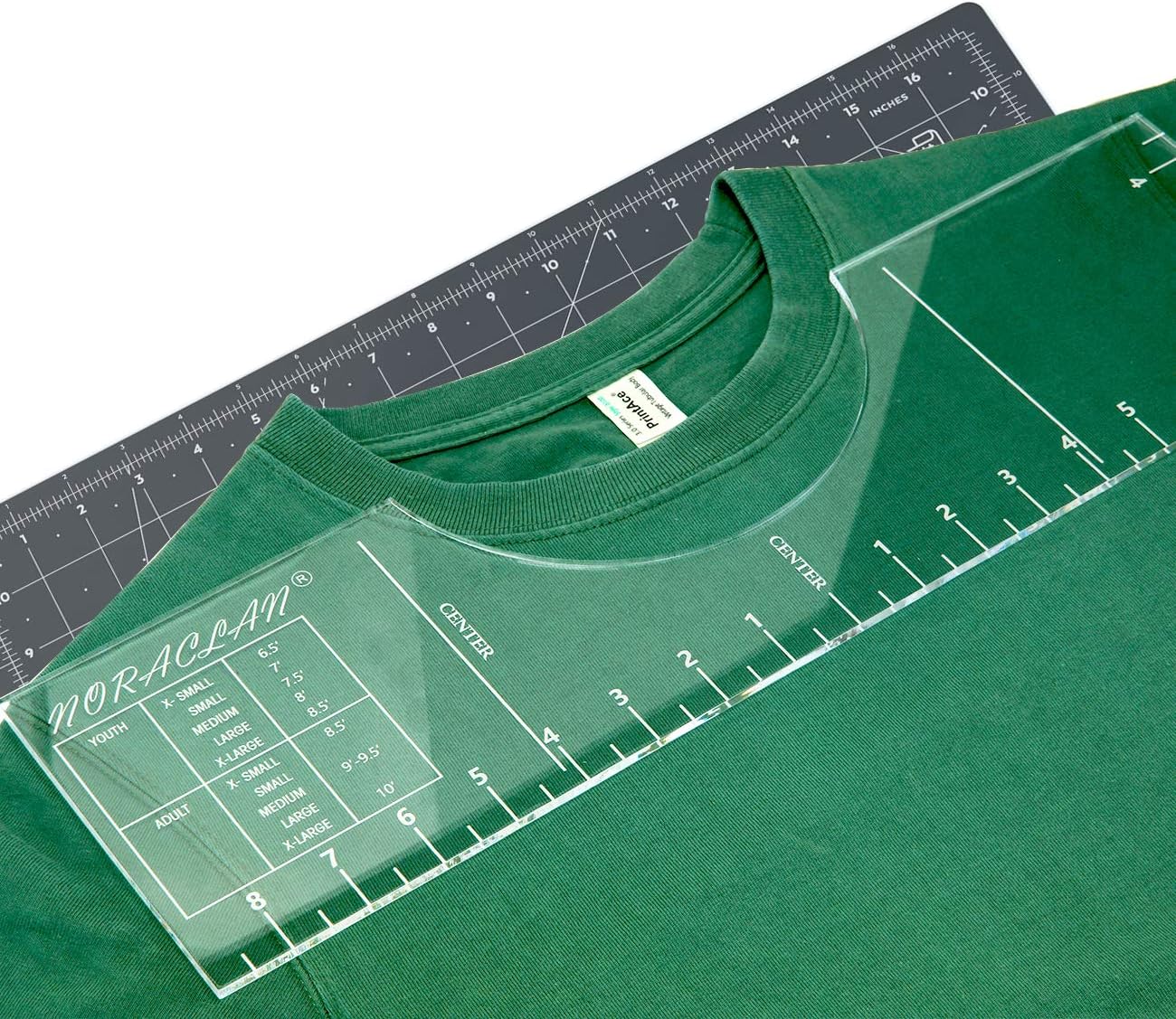 leafeat T-Shirt Rulers Guide,Shirt Alignment Tool for Applying Vinyl and Sublimation Designs On Shirts with Size Chart Built-in - Image 3