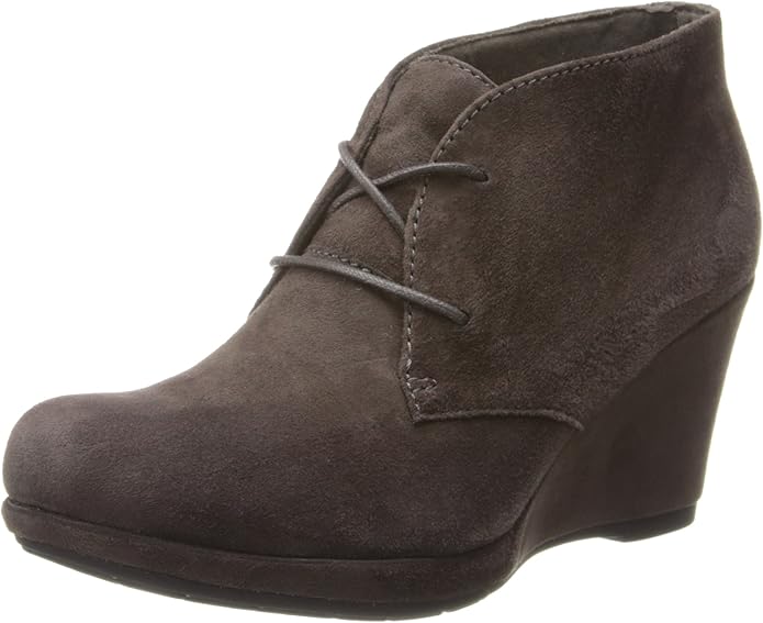 clarks brown wedges