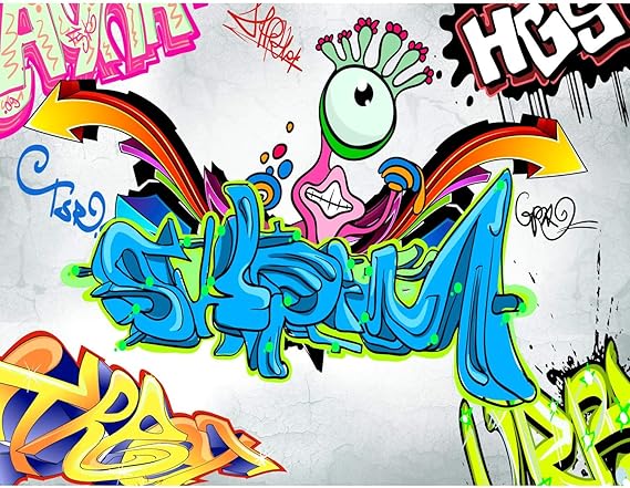 Fototapete Graffiti Streetart Vlies Wand Tapete Wohnzimmer Schlafzimmer