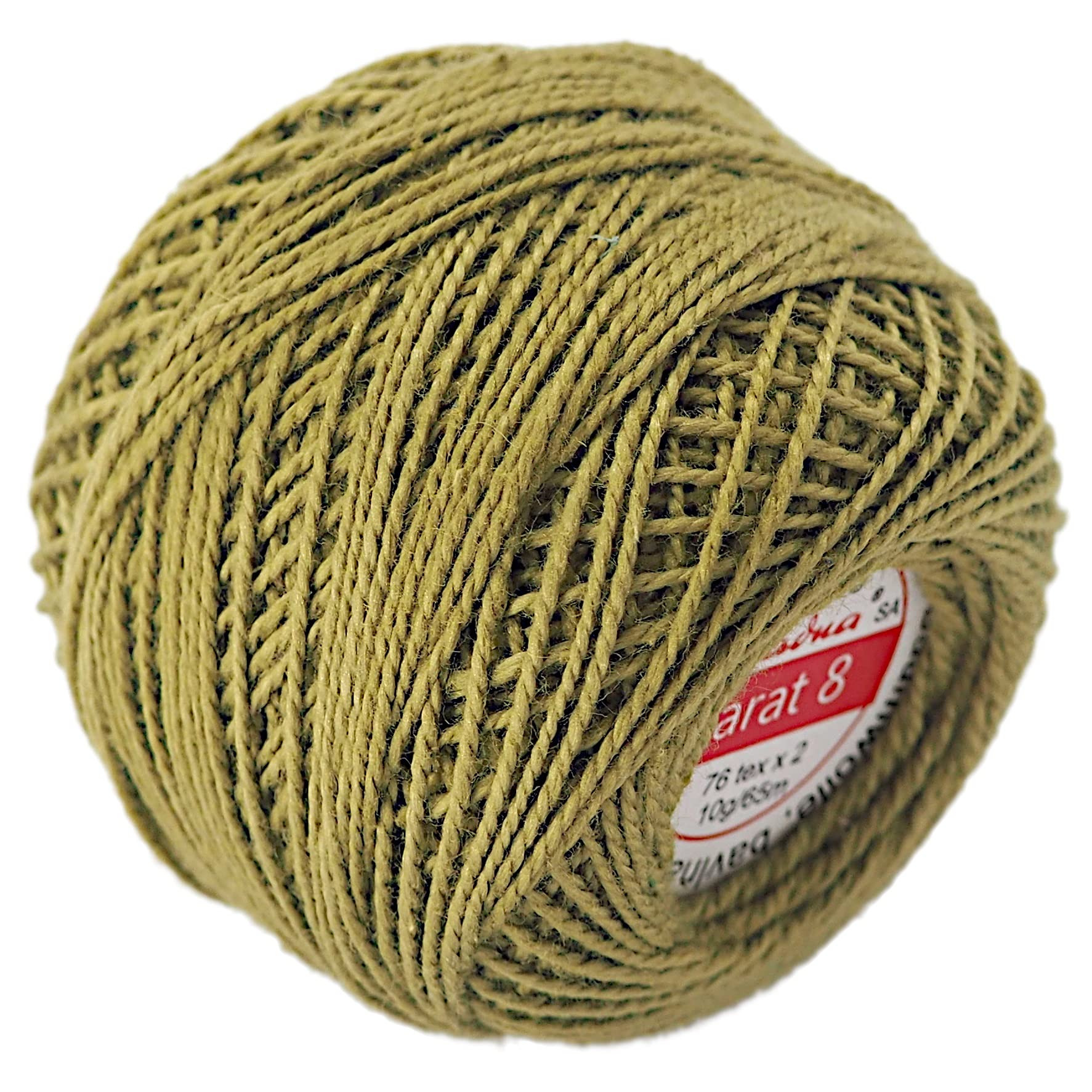 Cotton Crochet Embroidery Yarn 71yd/65m Quality Ball 0.35oz/10g Thread Floss Size 8 (Sage 613) — image 1