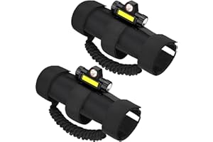 moveland Roll Bar Grab Handles with Light for Jeep Wrangler CJ YJ JK JL Gladiator JT UTV Polaris RZR 2 Door 4 Door Jeep Gladiator JT Accessories, Rechargeable Dome Light Durable (Black, 2 Pack)