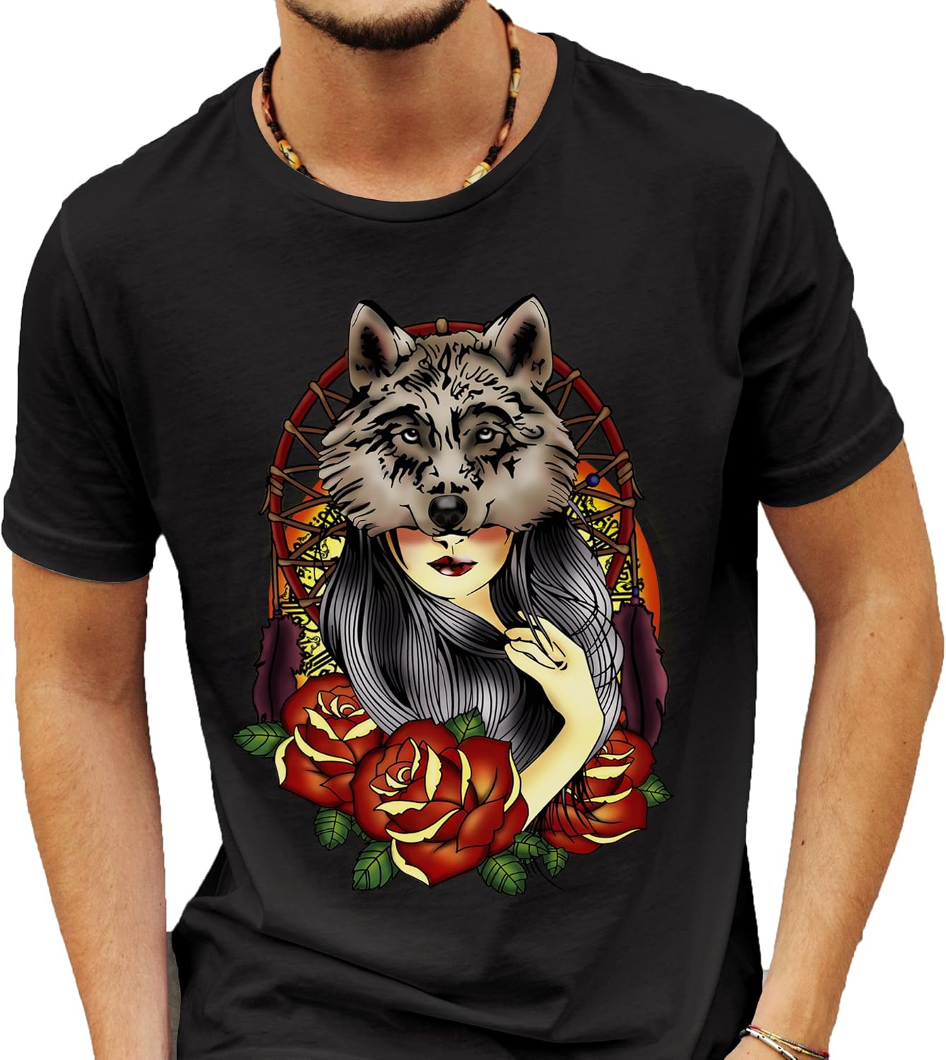 Wolf Girl Tshirt Large Amazon.co.uk Kitchen & Home