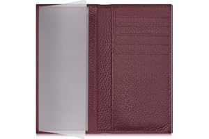 Access Denied Genuine Leather Checkbook Cover For Women & Men - Checkbook Holder For Duplicate Checks Card Wallet RFID