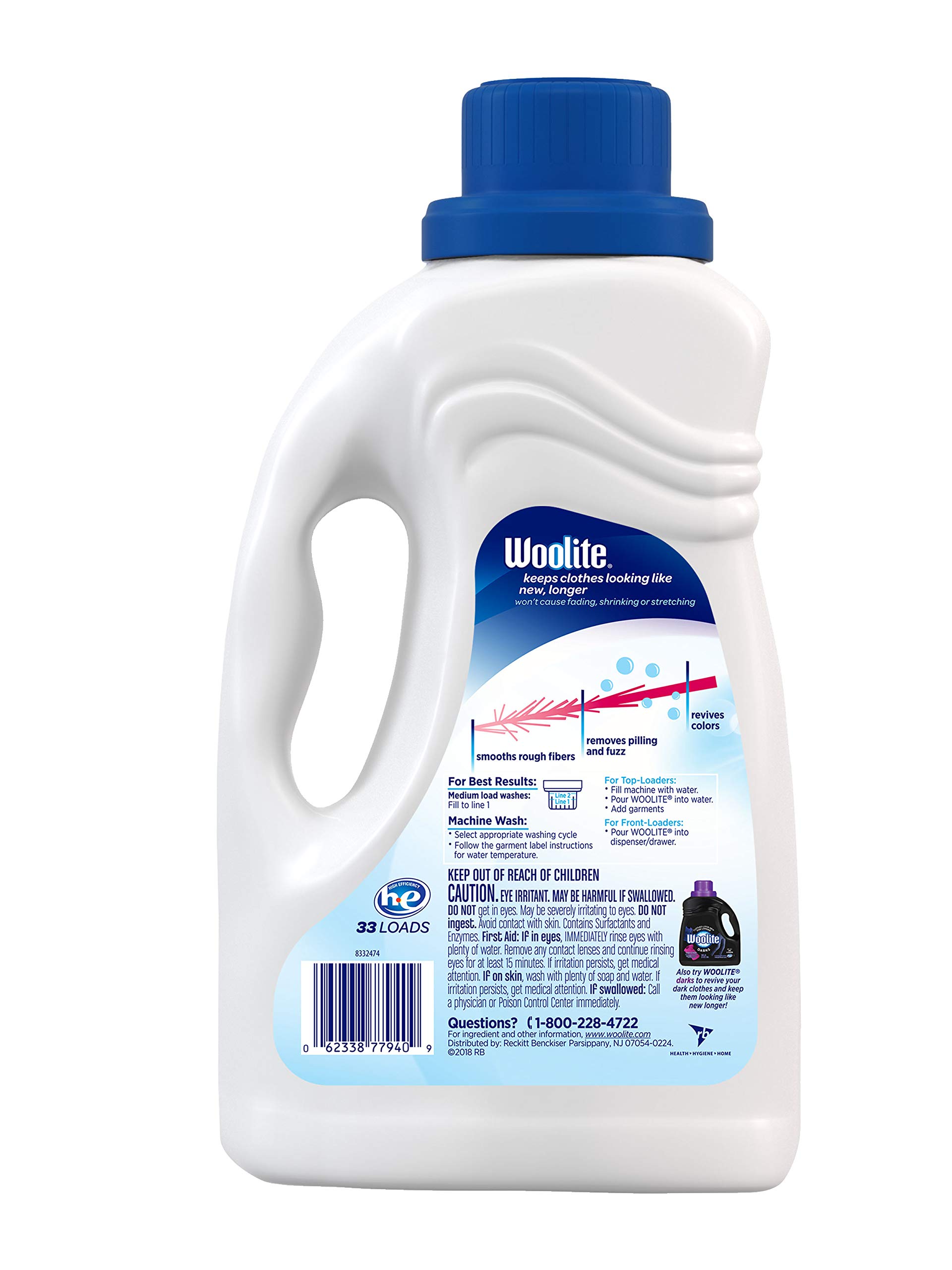 Woolite GENTLE CYCLE Liquid Laundry Detergent, 50 Fl Oz (25 loads) With