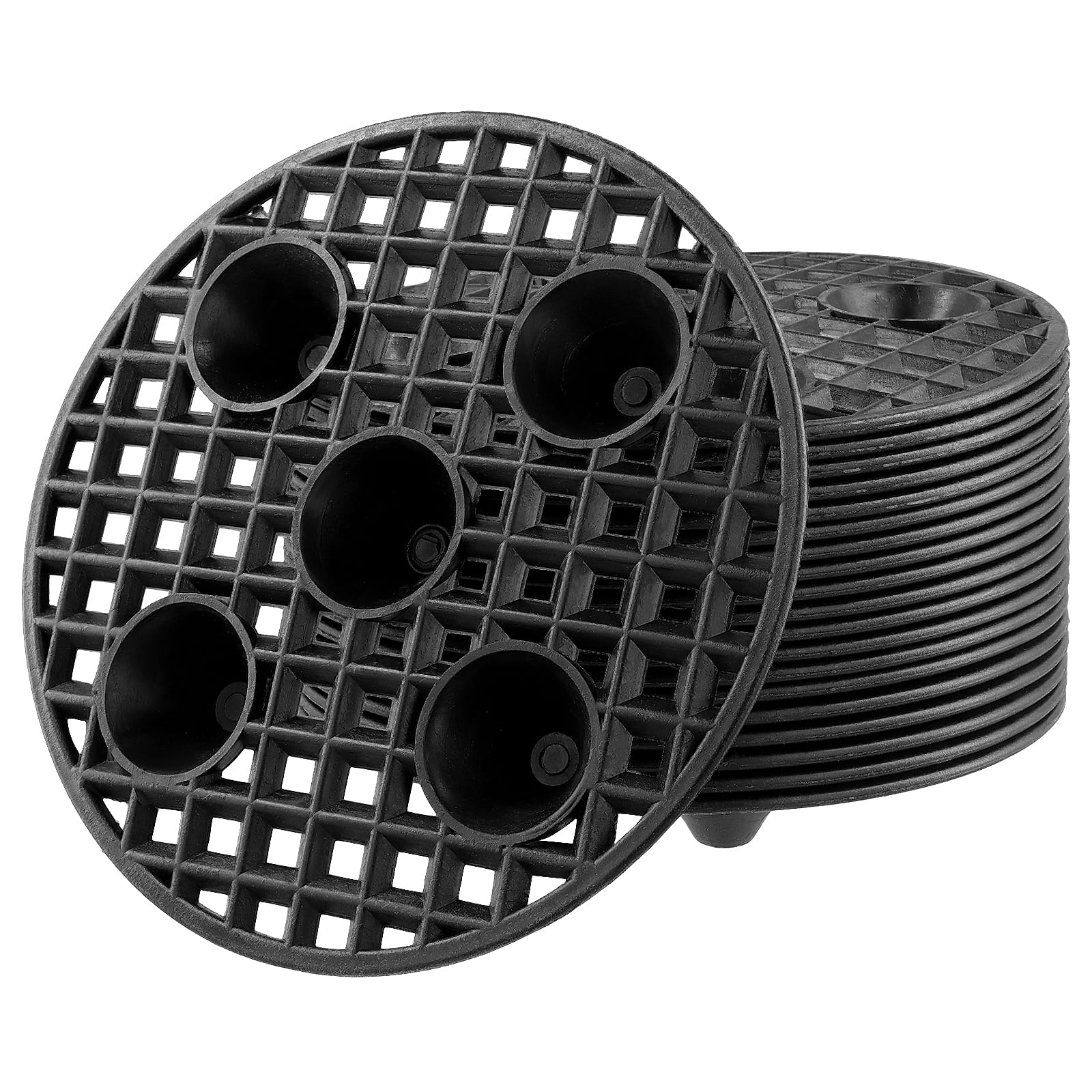 KOHAND 20 Pack 20 x 2.5 cm Plant Level Pot Elevator, Round Plant Flower Pot Holder, Plastic Plant Risers Plant Holder Support Rack for Indoor Outdoor Garden