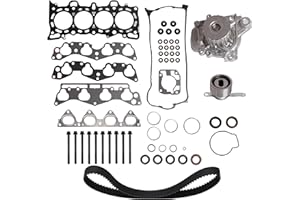 Riyhch HS9915PT-1 Cylinder Head Gasket Bolt Set & Timing Belt Kit with Water Pump Fit for Honda Civic 1996-2000 1.6L L4 Honda D16Y5 D16Y7 D16Y8 Engine Replace HS54234 HB4029 TKH005