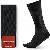 Marcoliani Milano Mens Dress Socks One-Size - Micro Pindot Elegance | Fresh of Modal