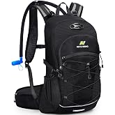 N NEVO RHINO Hydration Backpack with Water Bladder 3L, Hiking Backpack | with Rain Cover, Insulation Water Daypack for Cycling Biking BPA-free, High Flow Bite