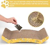 Nobleza 2Pcs Cat Scratching Board Reversible Curved Cardboard 44x22x8 cm view 4