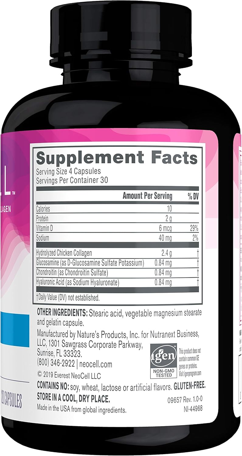 NeoCell Joint Complex, Type 2 Hydrolyzed Collagen Plus Joint & Cartilage Support, 120 Capsules (Package May Vary): Health & Personal Care