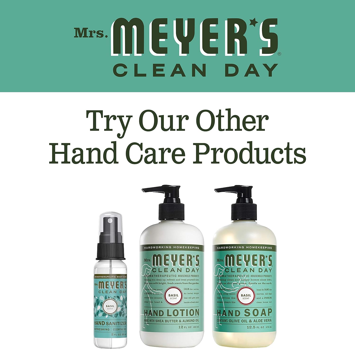 Mrs. Meyer's Clean Day Liquid Hand Soap Refill, Cruelty Free and Biodegradable Formula, Basil Scent, 33 Oz: Beauty