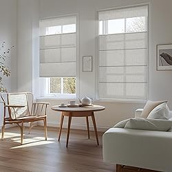 Boolegon No Drill Cordless Roman Shades for