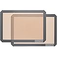 GRIDMANN Pro Silicone Baking Mat - Set of 2 Non-Stick Half Sheet (16-1/2" x 11-5/8") Food Safe Tray Pan Liners