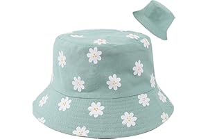 XYIYI Cute Bucket Hat Beach Fisherman Hats for Women, Reversible Double-Side-Wear