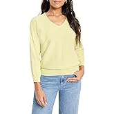 NIC+Zoe Womens Easy V-Neck Pure Cotton Sweater