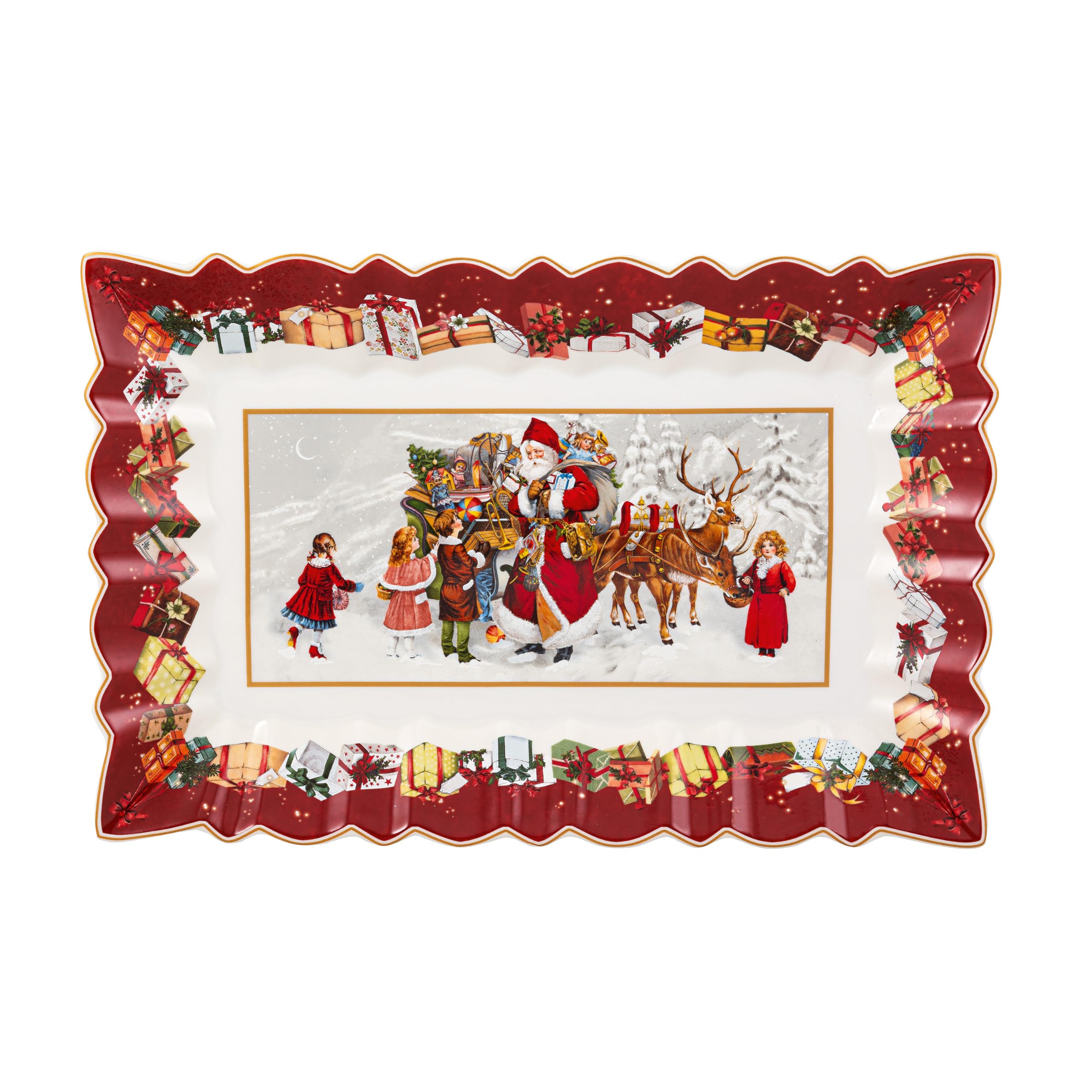 Villeroy & Boch – Toy's Fantasy Cake Plate Rectangular, Microwave Safe, Large Cake Plate, Serving Plate, Serving Board, Tray for Cake and Biscuits, Premium Porcelain