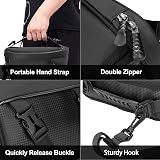 MOSISO Motorcycle Tail Bag 10L Waterproof PU Leather with Shoulder Strap Black view 3