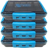 Reaction Tackle Premium Tackle Trays, Water Resistant Fishing Tackle Box Organizers with Triple Clip Closure, Removable Dividers and Clear View Design - 3600 (4-Pack)