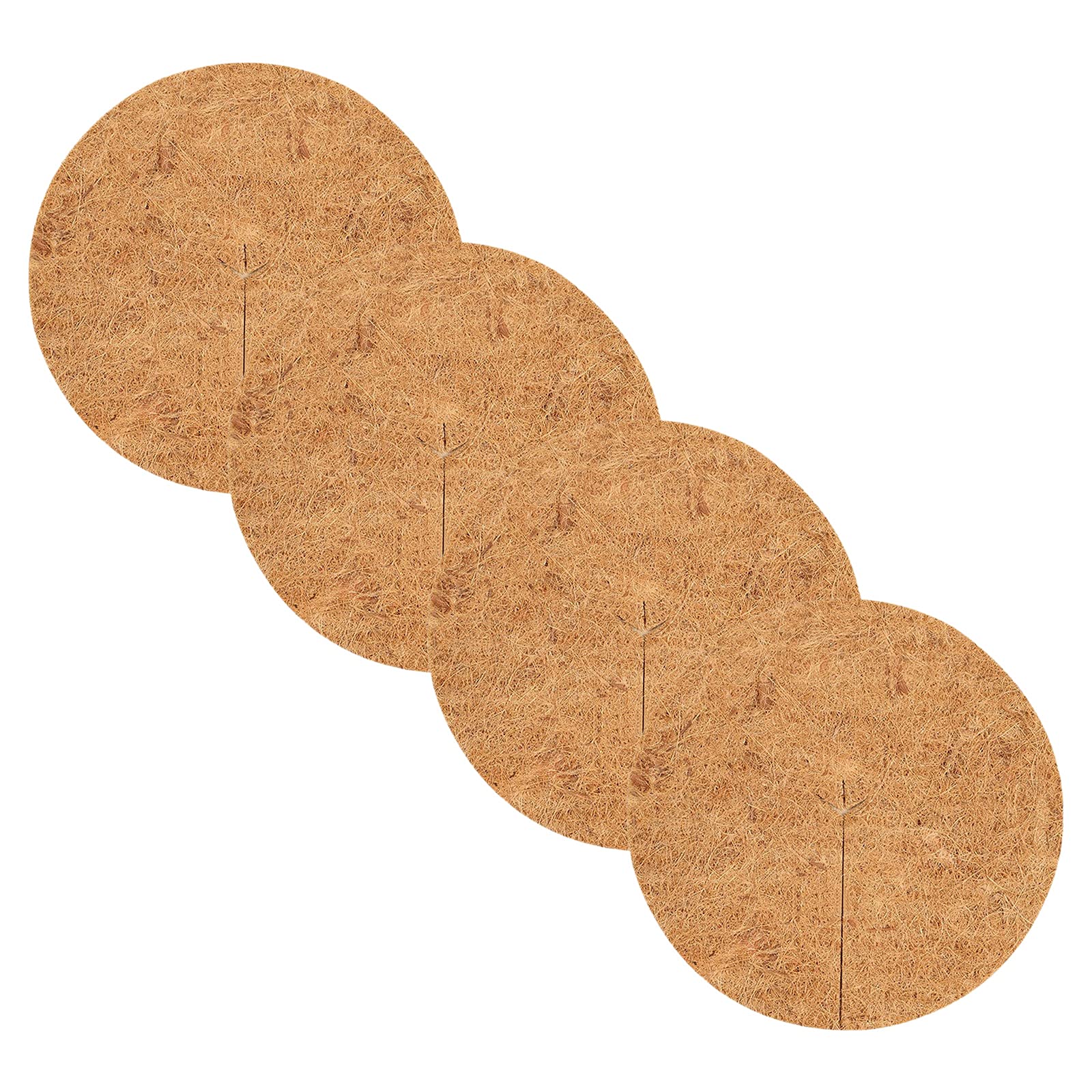 Coconut Disc, Pack of 4 Pot Cover, Coconut Mulch Disc, Winter Protection Plants, Gardening, Plant Protection, Frost Protection, Winter Protection for Potted Plants, Plant Protection Mat