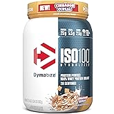 Dymatize ISO100 Whey Protein Powder Isolate, Cinnamon Cereal, 25g of Protein, 5.5g BCAAs, Less Than 120 Cal., Gluten Free, 1g Fat, 1g Sugar, 2g Carb (20 Servings)