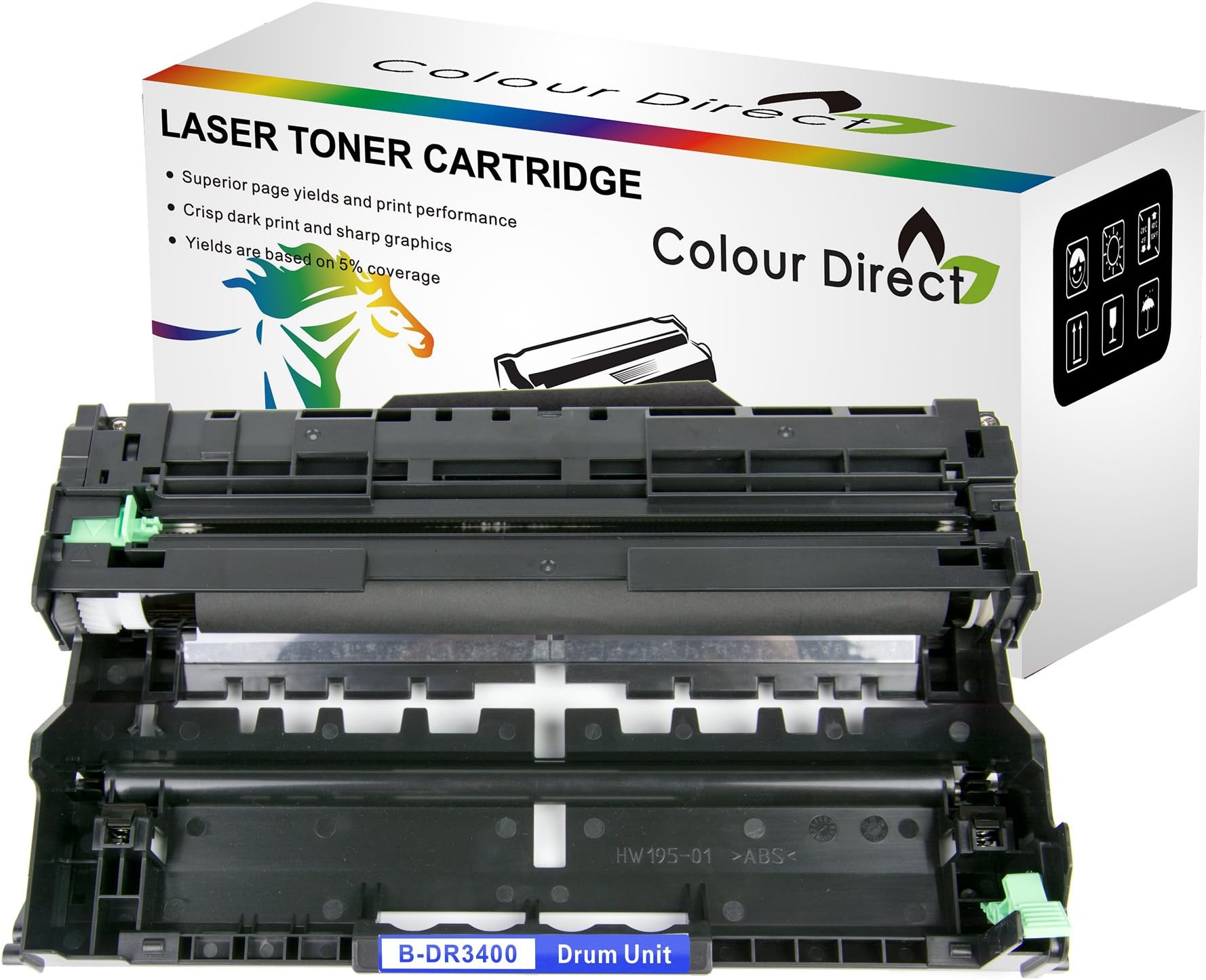 Colour Direct Compatible Drum For Brother HL-L5100DN HL-L5200DW DCP-L5500DN DCP-L6600DW HL-L5000D HL-L5100DNT HL-L5200DWT DR3400 – 1 X BK