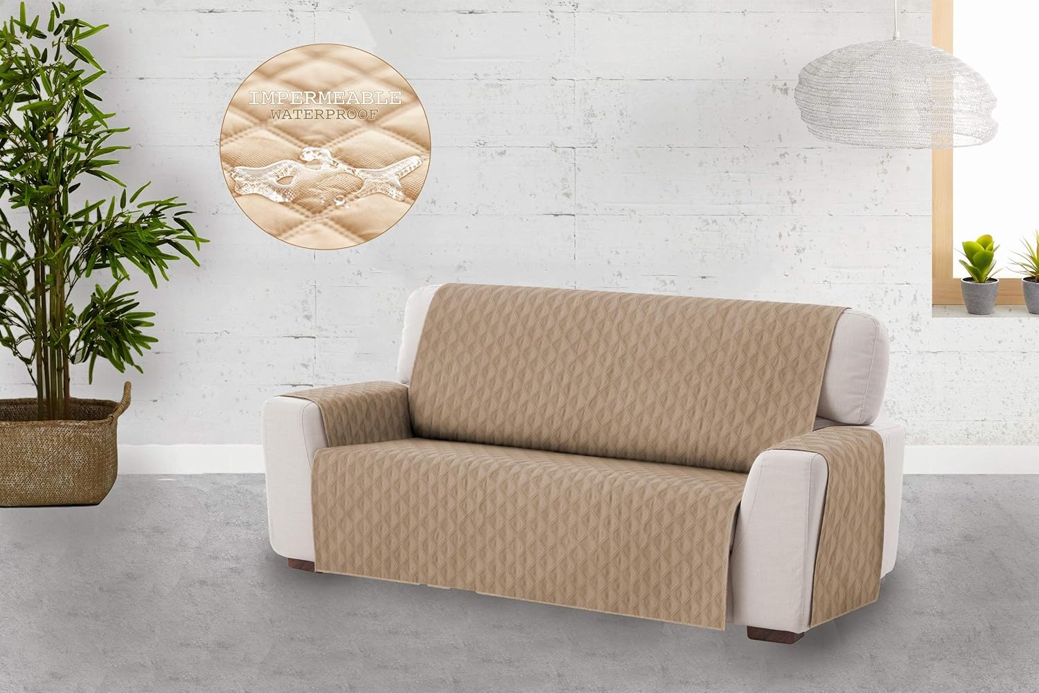 Textilhome Funda Cubre Sofá Circus, 3 Plazas, Protector para Sofás