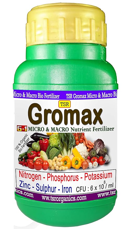 TSR Garden Store Gromax 6in1 Macro and micronutrients Organic Liquid biofertilizer 300ml All Types of Plants