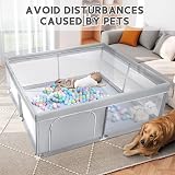 BEJOY Baby Playpen 125cm Safety Foam Mesh Door Anti-Slip Round Door view 7
