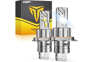 FAHREN H4/9003/HB2 LED Bulbs, 𝟓𝟎𝟎𝟎𝟎𝐋𝐌 𝟗𝟎𝟎％ [Modern & Brightest] Ultra-Bright Bulbs 𝟑𝟔𝟎° Adjustable Quick Install, 1:1 Mini Size No Adapter Required H4 Light Kit bulb, Pack of 2