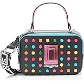 KARL LAGERFELD womens Simone Studded Camera Crossbody