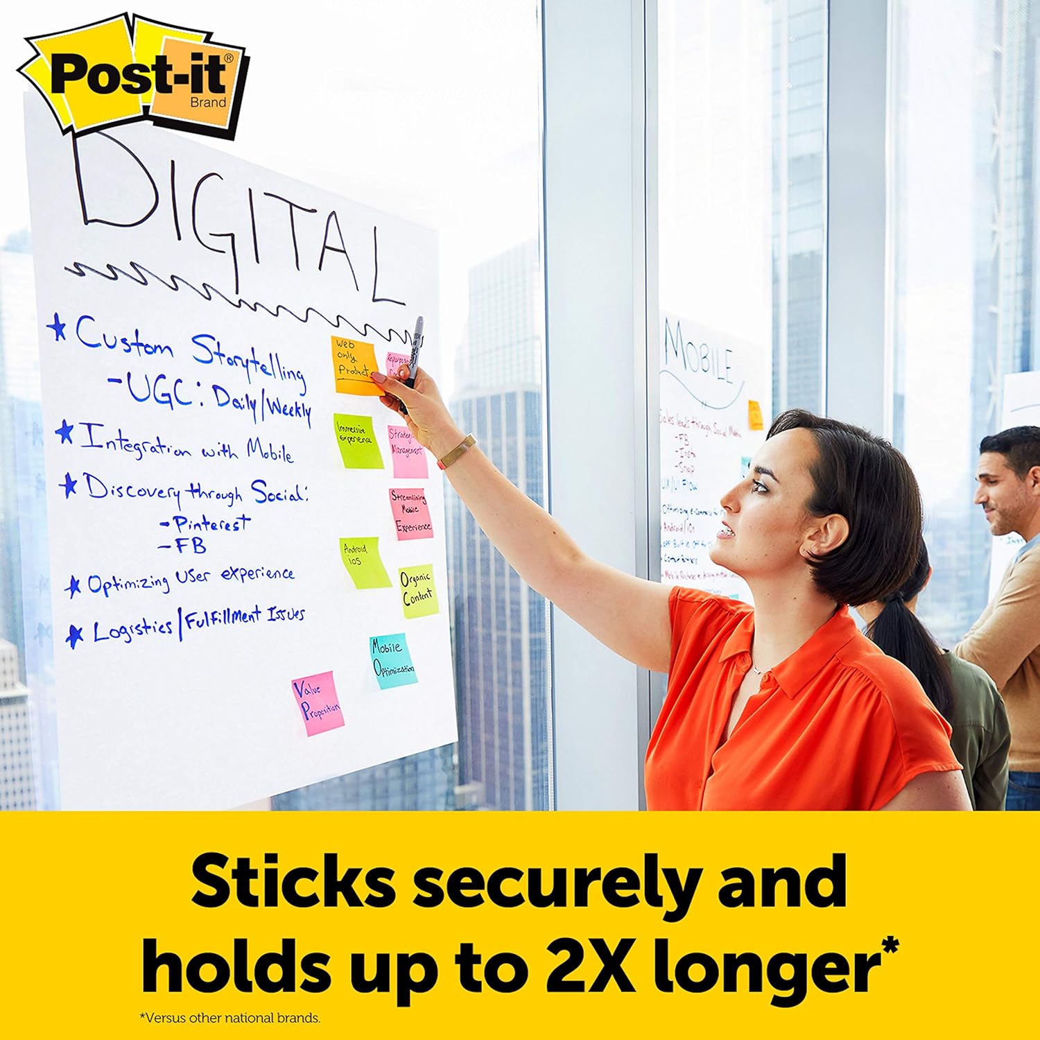 Post-it Super Sticky Portable Tabletop Easel Pad, Great for Virtual Teachers and Students, 20x23 Inches, 20 Sheets, Pad, 2 Pads (563 VAD 2PK) : Office Products