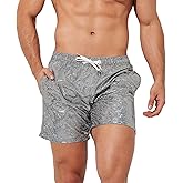 Evankin Mens Sexy Glitter Shorts Shiny Metallic Trunks Sparkly Panties with Pockets and Drawstrings for Rave Hot Party