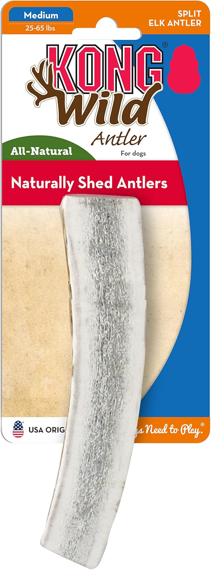 kong wild whole elk antler dog chew