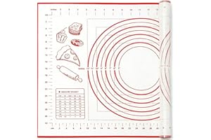 Silicone Pastry Mat Extra Large (Size: 60x40cm / 23.6"x15.7"). Non Slip Baking mat for Rolling Out Dough with Measurement, No