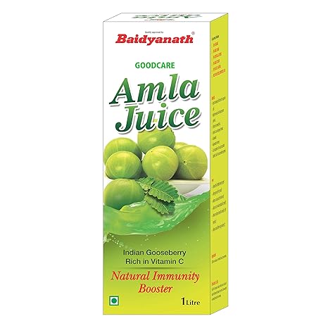 Baidyanath Amla Juice - Rich in Vitamin C and Natural Immunity Booster - 1L