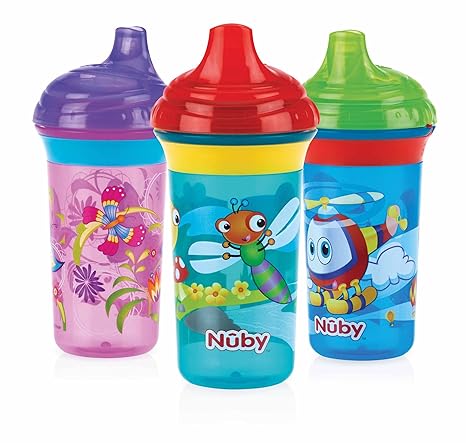 Nûby Trinkbecher aus Polypropylen mit Auslauf Festplatte Tropfschutz 270 ml 9 + Monate